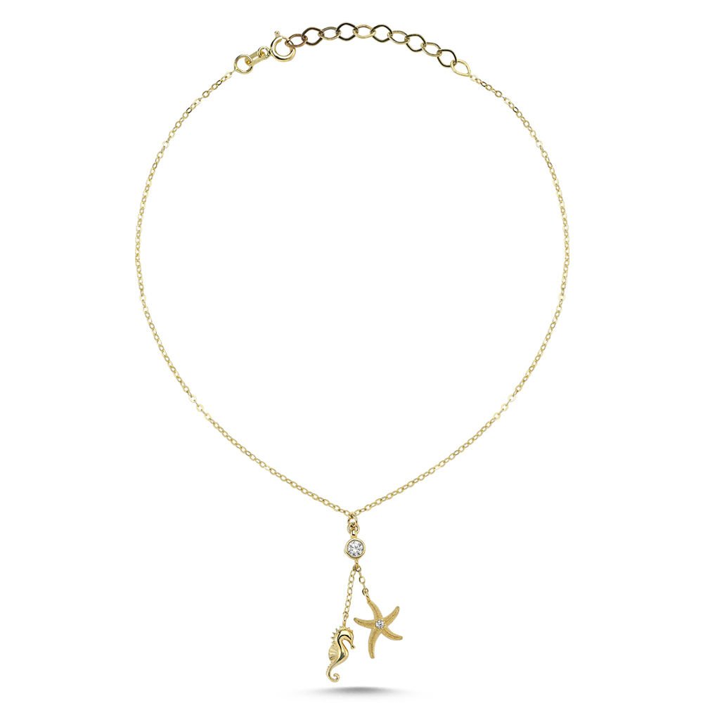 14 Ayar Pullu Altın Halhal Bileklik