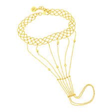 Üç Yüzüklü Altın Kaplama Gümüş Şahmeran Bileklik